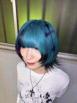 マーシー(MAAAAAC)&nbsp;Y2K ターコイズブルー デザイン【colorist LEON】