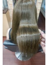 ルッカヘアガーデン 鶴ヶ島店&nbsp;ミントグレージュ/髪質改善カラー/縮毛矯正/赤みなしカラー