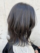 レーヴ(Reve)&nbsp;ミディアムウルフstyle×blue highlight【レーヴ】