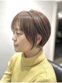 インナーグリーンミニマルボブ