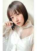 美シルエットボブ#前髪#マチルダボブ#ピンクベージュ