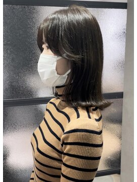 ヨーク(YOKE) 【 YOKE 】顏周りレイヤーオリーブアッシュ韓国ヘアー