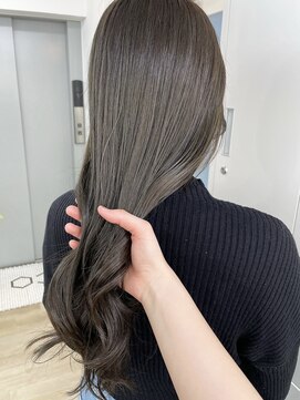 イコ 表参道原宿(ico) オリーブグレージュ ブリーチなしダブルカラー イルミナカラー