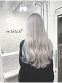 ホワイトロング×水色インナー【wistell.Raiya】