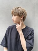 刈り上げないセンターパート×くすみカラー
