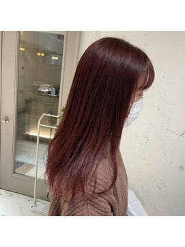 ラミ(L'ami) 深みのあるチェリーブラウン/ブリーチなしダブルカラー