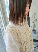 絶対に痛まないカラー☆切りっぱなし外はねボブ
