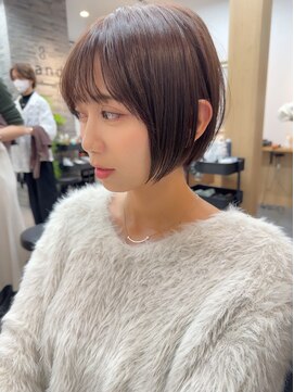 サンド 表参道(sand) 大人可愛い20代30代40代ナチュラルショートボブ前下がり