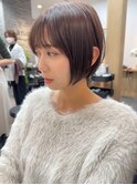 大人可愛い20代30代40代ナチュラルショートボブ前下がり