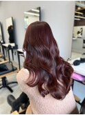 ワンホンヘア＊艶ボルドーカラー