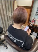 大人可愛い丸みボブピンクラベンダーベージュベビーピンク