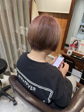 ブロッサム 東中野店 大人可愛い丸みボブピンクラベンダーベージュベビーピンク