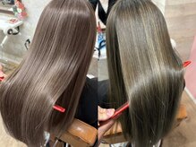 【プレミアム縮毛矯正】ストレートとカラーの同時施術が可能◎[髪質改善/縮毛矯正/ヘアセット/ハイライト]