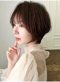 ショートボブ髪型30代40代50代前髪あり前髪なし面長丸顔【倉田】