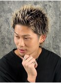 ツーブロスパイキーショート