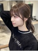 顔まわりカット フェイスレイヤー おくれ毛シースルーバング