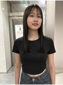 艶髪ぱっつんロング