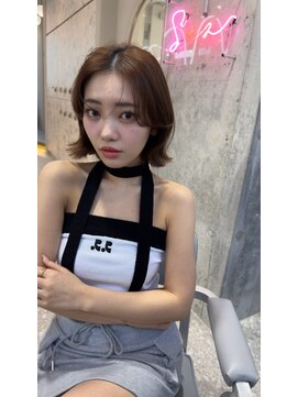 ハローバイシー 仙台(Hello by Sea) 外はねボブ×美髪[韓国/美髪/グレージュ]