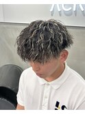 広島メンズ/ツイストスパイラル/ホワイトメッシュ/ハイライト