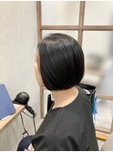 黒髪×ボブの　ナチュラルスタイル