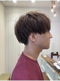 似合わせメンズカット×ライトブラウン