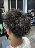 スパイキーショート×ツイストパーマ