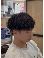 メンズギフト(men's GIFT)&nbsp;マッシュ刈り上げツーブロックツイストスパイラルパーマ