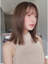 タス(tas)&nbsp;ミディアムレイヤー/顔周りレイヤー/チョコレートカラー