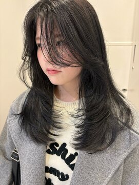 ローレンジウ(LOREN JU) 着物ヘア/ダークアッシュ/ミディアムレイヤーカット/名古屋名駅