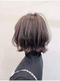 ラフボブ_ホワイトアッシュコンマヘアショートパーマ