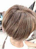 40代ハイライト白髪染めショートボブ【Ruufus恵比寿渋谷】31518
