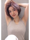 【ROSE/新大宮】ピンクベージュ＿韓国マッシュ＿ミニボブ