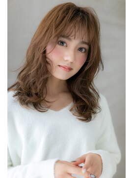 モッズヘア 越谷(mod's hair) ミルクティーカラーくせ毛風小顔くびれミディZ越谷20代30代40代