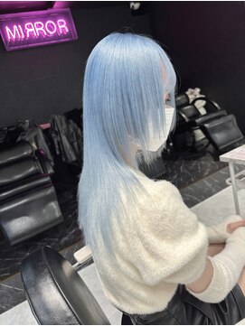 リル 溝の口(LiL) ペールブルー/溝の口/ブリーチ/ダブルカラー/レイヤーカット