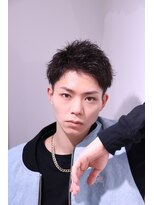 ネイビー(NAVY)&nbsp;アップバングショート 刈り上げ 清潔感 黒髮 こなれ感