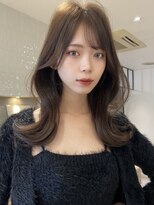 憧れ韓国くびれヘア/顔まわりカットレイヤーカット艶髪黒髪