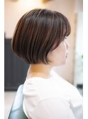 【30,40,50代ナノバブルとハイライトで飽きないショートボブに】