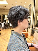 フェザーショートパーマ/ニュアンスパーマ/センターパートパーマ