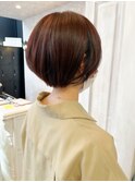 福山人気10代20代30代立体ローライトピンクブラウンショートボブ