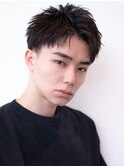 ソフトツーブロック/刈り上げ/センターパート/ツイスト/ビジネス