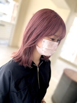 シールドヘアー 沖縄 新都心(C'LD Hair) ピンクカラー*くすみピンク