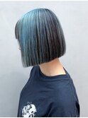 ミディアムボブショート外ハネボブ前髪カット_ba544391