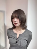 タムタム 市川店(tamtam)&nbsp;顔周りレイヤー/グレージュ/ヘーゼルブラウン/ウルフ/髪質改善