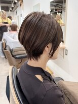 トト 船橋店(toto.)&nbsp;☆ココアベージュ小顔オリーブグレークラゲヘアーショート[船橋]