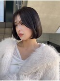 ブリーチなし透明感カラー/アッシュグレージュオリーブブラウン
