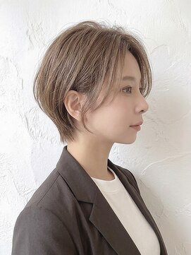 カバーヘアアンドスパ ブリス 浦和(COVER HAIR&SPA bliss) 秋カラーブリーチなし艶ハンサムショートベージュブラウンp浦和