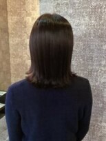 エイム ヘア デザイン 町田店(eim hair design)&nbsp;暗髪ダークブラウン/外はねミディ/ツヤ髪/髪質改善