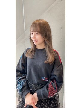 アフィーロ(ACHFILO) 20代30代大人女子前髪エクステ　艶髪透明感ミルクティベージュ