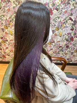 オーストヘアジジ(Aust hair Gigi) ダブルブリーチ　パープルインナーカラー　K