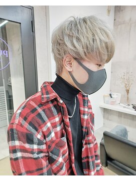 パープル(purple) メンズホワイトブロンド